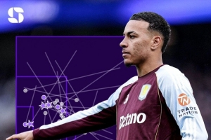 与维拉续约！罗杰斯2025年联赛助攻9次，英超球员同期最多